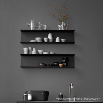 Nordic wall wordboard shelf living room background wall wrought iron wall mount